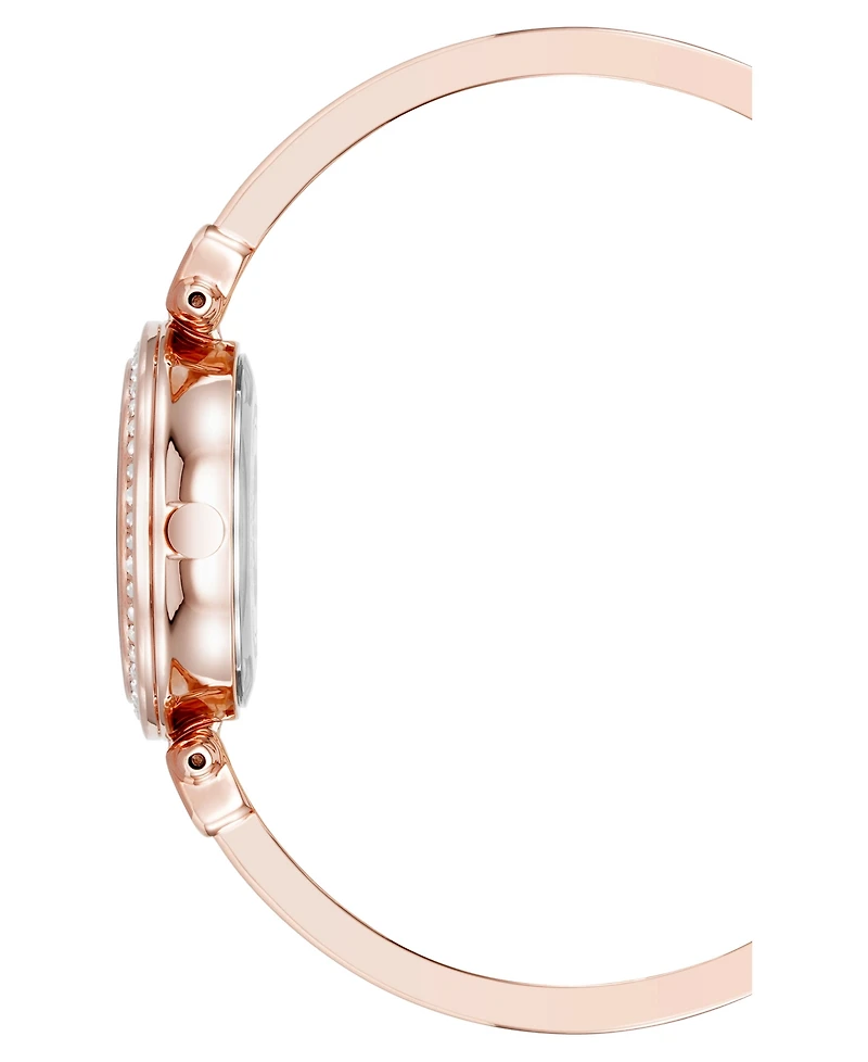 Anne Klein Women's Quartz Pink Round Bracelet Watch 28.1mm x 33.8mm