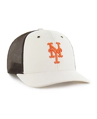Carhartt x '47 Men's Natural/Brown New York Mets Undyed Trucker Adjustable Hat