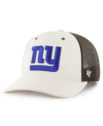 Carhartt x '47 Men's Natural/Brown New York Giants Undyed Trucker Adjustable Hat