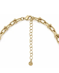 And Now This Fine Silver-Plated or 18K Gold-Plated Graduated Chain Link Necklace