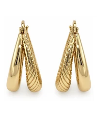 And Now This Gold-Tone Plated Split Hoop Earrings