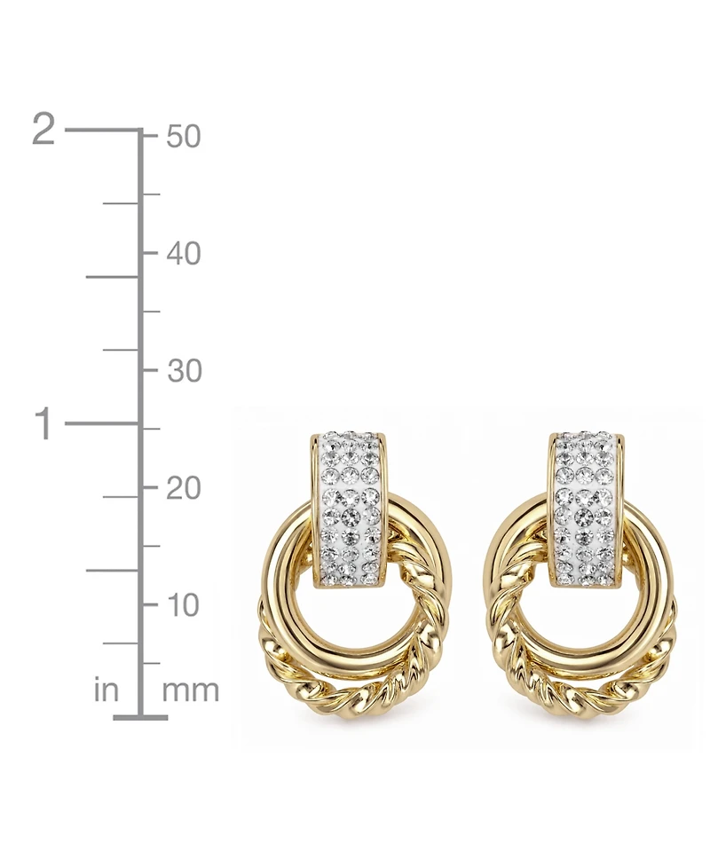 And Now This Crystal Gold-Tone Plated Drop Post Earrings