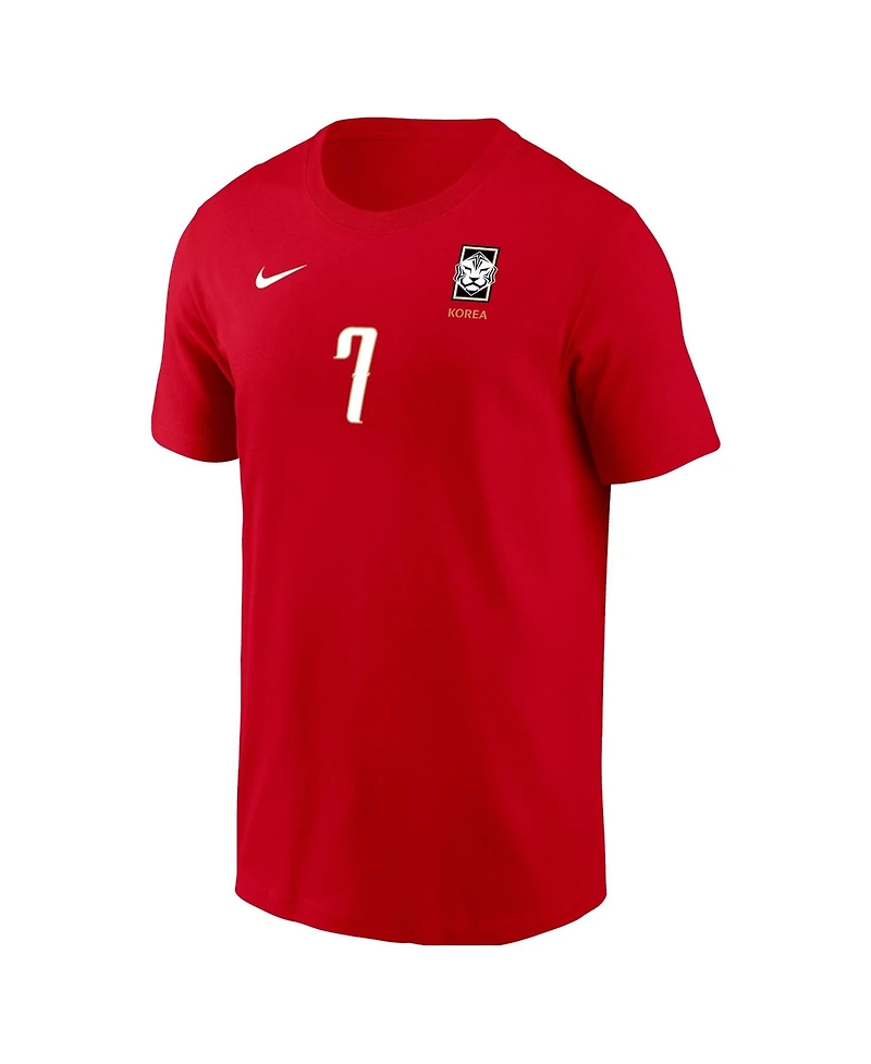 Nike Big Boys and Girls Son Heung-Min Red South Korea National Team Name & Number T-Shirt