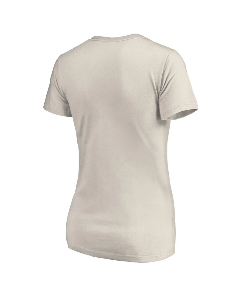 '47 Brand Women's Cream New York Knicks Three-Time Nba Finals Champions Plus V-Neck T-Shirt