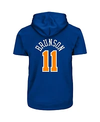 Fanatics Men's Jalen Brunson Blue New York Knicks Big & Tall Short Sleeve Hoodie