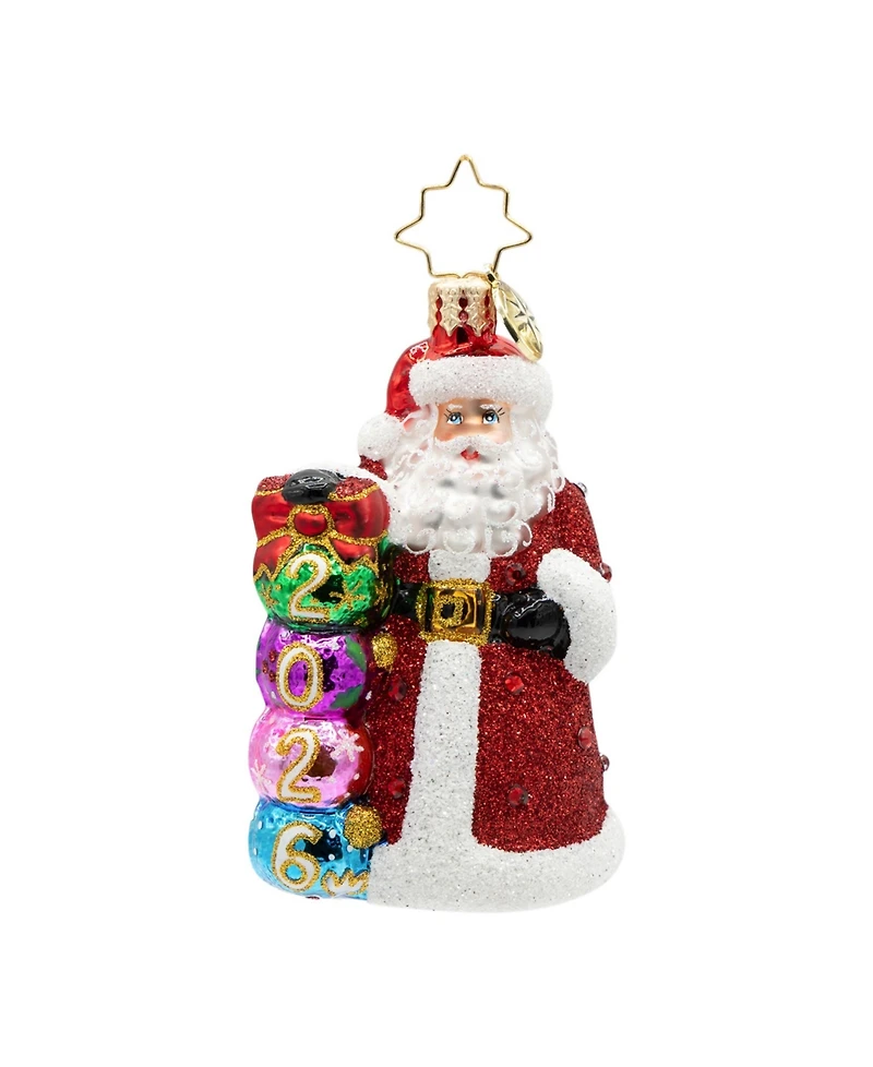 Christopher Radko 3" 2026 Christmas Countdown Gem Ornament