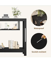 gaomon Industrial Console Table, 47 Inch Narrow Entryway Sofa Table with Open Storage Shelves for Hallway or Living Room