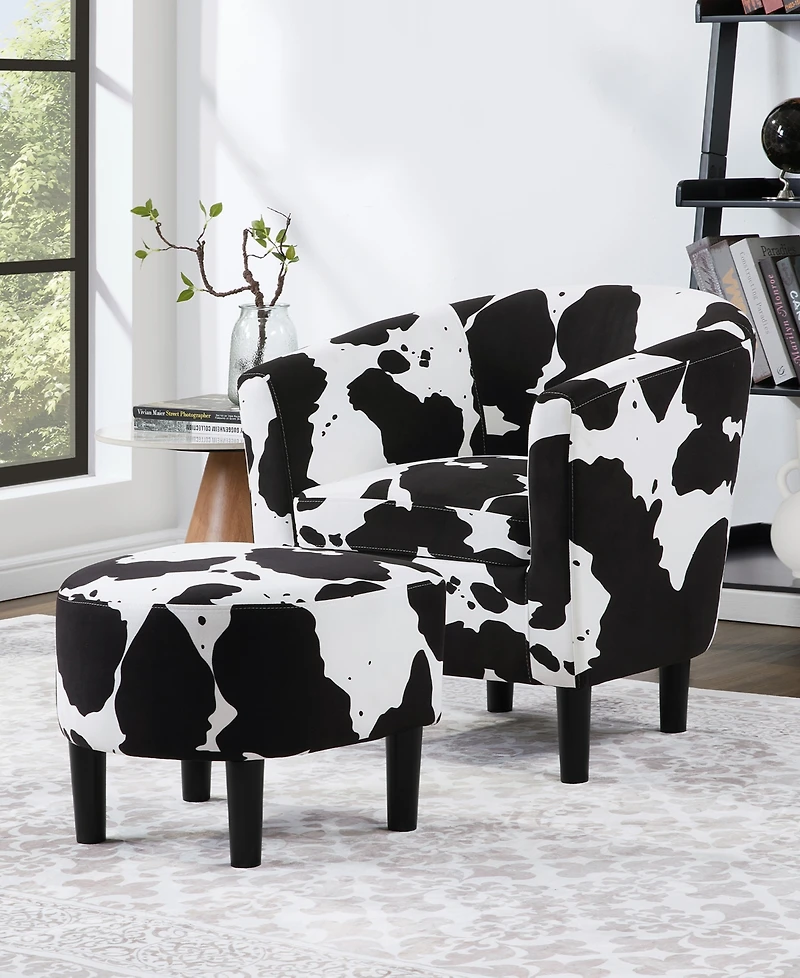 Convenience Concepts Take a Seat Churchill 22" Accent Chair with Ottoman