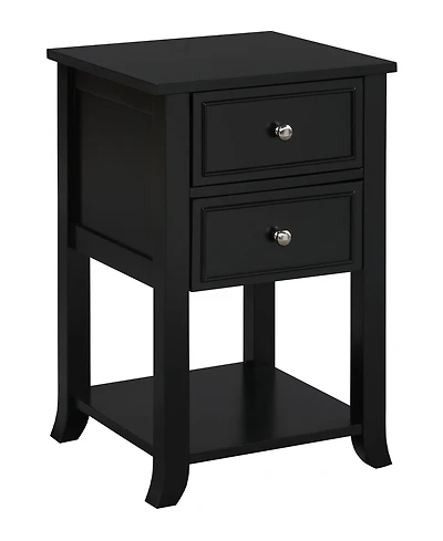 Convenience Concepts York Two-Drawer End Table with Shelf