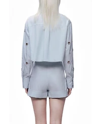 Nocturne Women's Stone Detail Crop Shirt