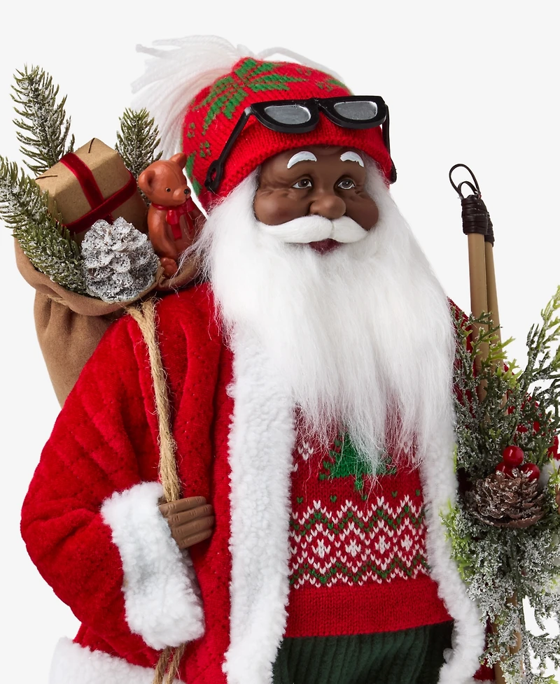 Holiday Lane Heritage African American Standing Santa, Macy's Exclusive