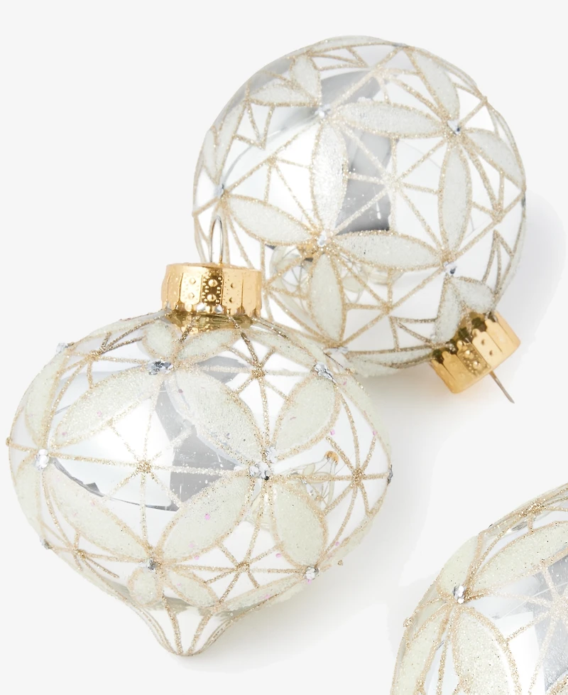 Holiday Lane Opulence Mixed Glass Ornaments, Set of 3, Macy's Exclusive