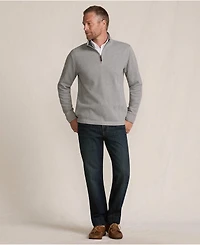 Lands' End Big & Tall Bedford Rib Casual Quarter Zip Sweater