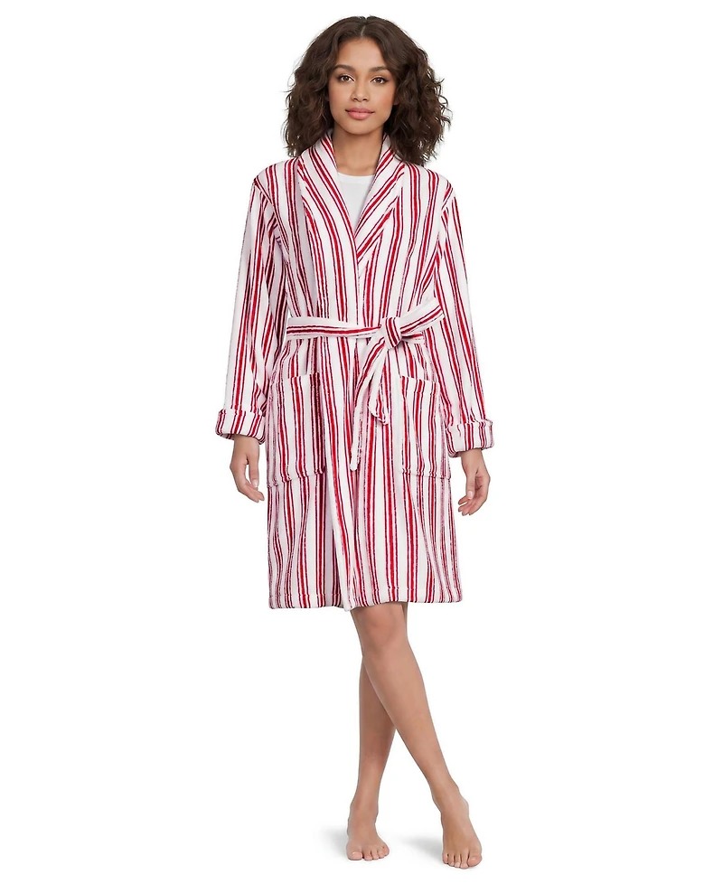 Lands' End Women's Soft Terry Long Sleeve Knee Length Robe