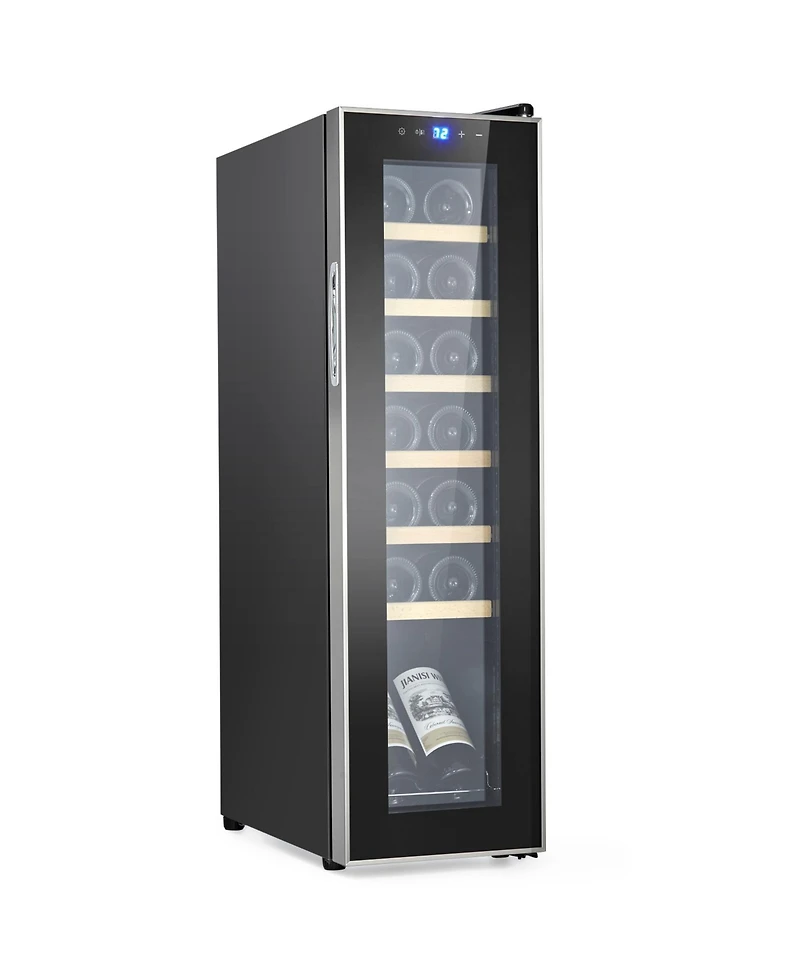 gaomon Freestanding Compressor Wine Fridge 14 Bottle Capacity Digital Temperature Control 41–64degree(-s)F Uv-Blocking Glass Door for Car,Bar