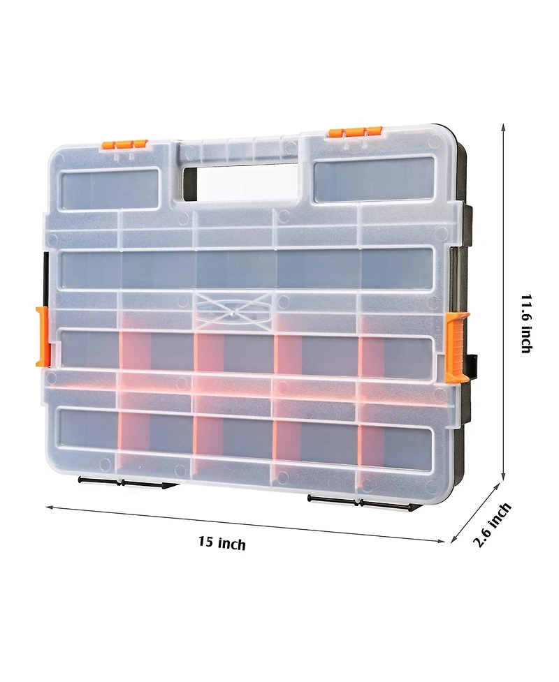 Xdovet Toolbox Organizer Set Removable Dividers Small Parts Storage 2 Pack