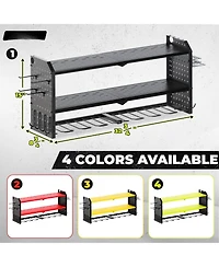 Xdovet Power Tool Organizer Wall Mount Metal Rack with Hooks and Shelves