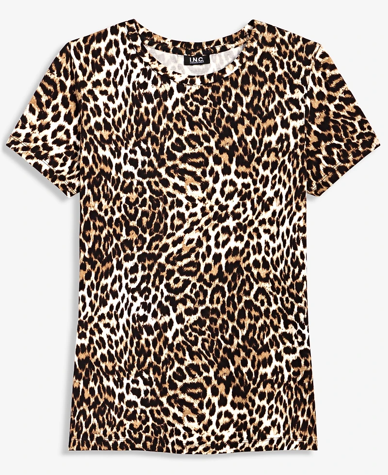 I.n.c. International Concepts Women's Printed Short-Sleeve Crew T-Shirt, Macy's Exclusive