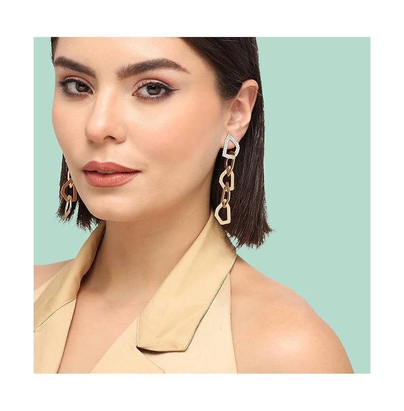 Sohi Women's Link Drop Earrings