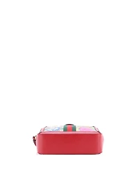 Pre-Owned Gucci Small Ophidia Zip Around Camera Bag Flora Gg Coated Canvas