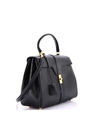 Pre-Owned Celine Medium 16 Top Handle Bag Grained Calfskin