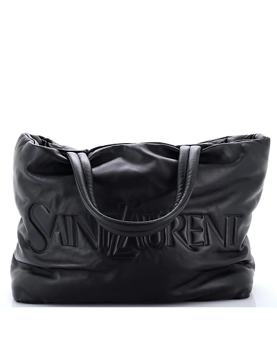 Pre-Owned Saint Laurent Debossed Logo Tote Padded Leather