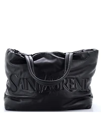 Pre-Owned Saint Laurent Debossed Logo Tote Padded Leather