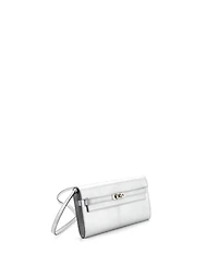 Pre-Owned HERMES Kelly To Go Wallet Metallic Chevre Chamkilight