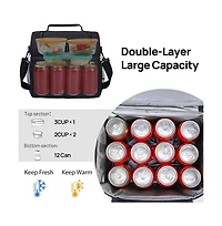 Cowin Camping Cooler Bag14.5L Lunch Box for Men Women Portable Coolers Bag Lunchbox Insulated Crossbody Bag Work Beach Travel