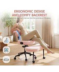 gaomon 360degree(s) Swivel Ergonomic Cross-Legged Lounge Chair, Adjustable Height