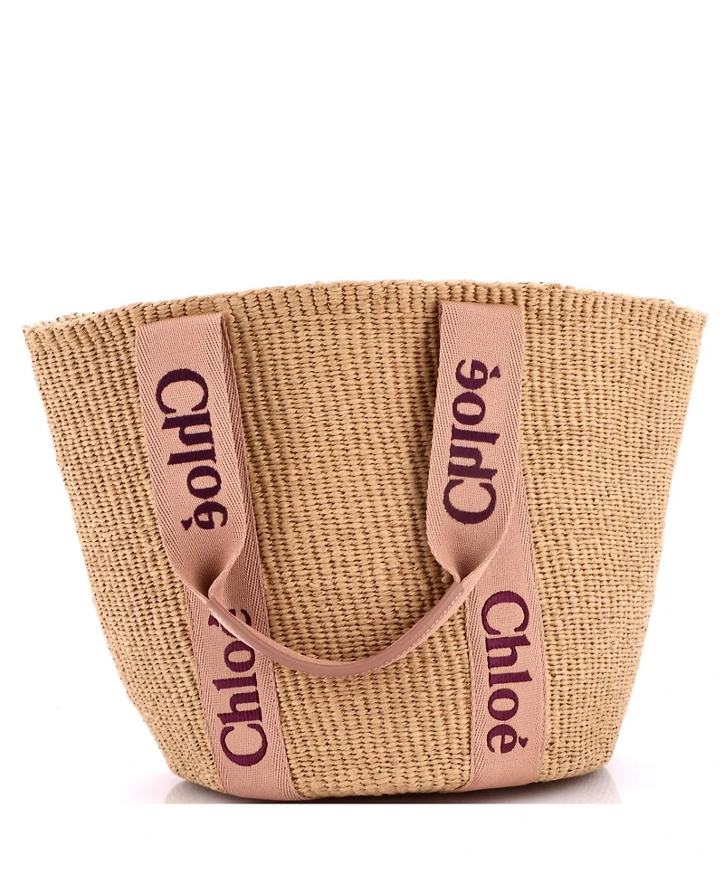 Pre-Owned Chloe Large x Mifuko Woody Tote Raffia