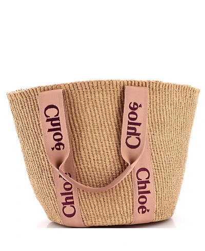 Pre-Owned Chloe Large x Mifuko Woody Tote Raffia