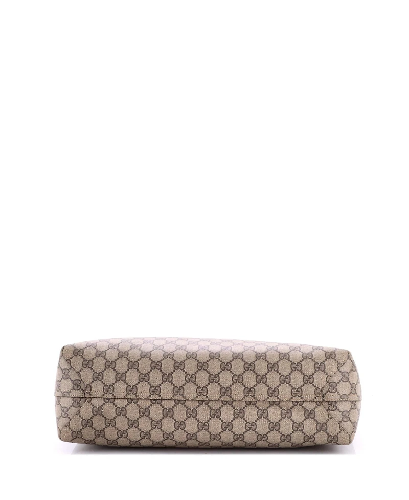 Pre-Owned Gucci Medium Reversible Tote Gg Coated Canvas with Leather