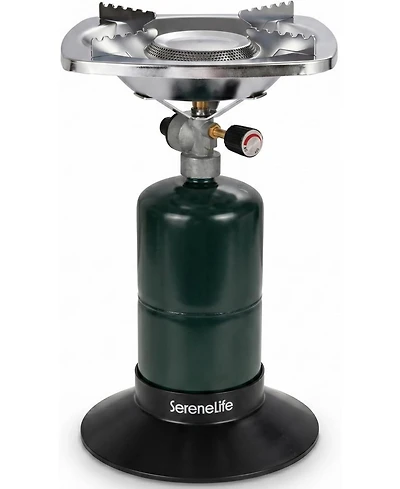 SereneLife Portable Propane Camping Stove - 10,000 Btu Single Burner Outdoor Stove for Backpacking and Camping Use