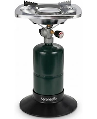 SereneLife Portable Propane Camping Stove - 10,000 Btu Single Burner Outdoor Stove for Backpacking and Camping Use