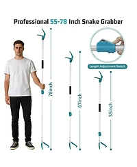 Ayamaya 78" Extendable Snake Tongs – Long Reach Outdoor and Camping Safety Tool