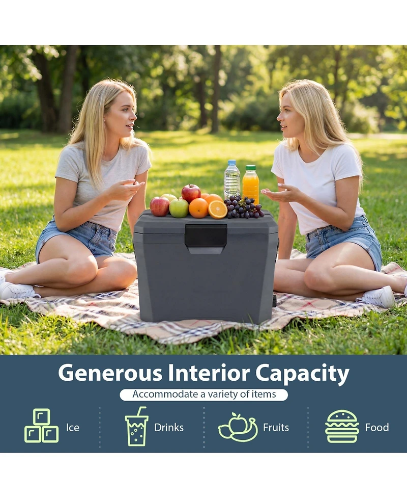 Sugift 21 Quart Insulated Portable Hard Shell Ice Chest with 2 Cup Holders