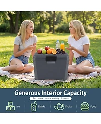 Sugift 21 Quart Insulated Portable Hard Shell Ice Chest with 2 Cup Holders