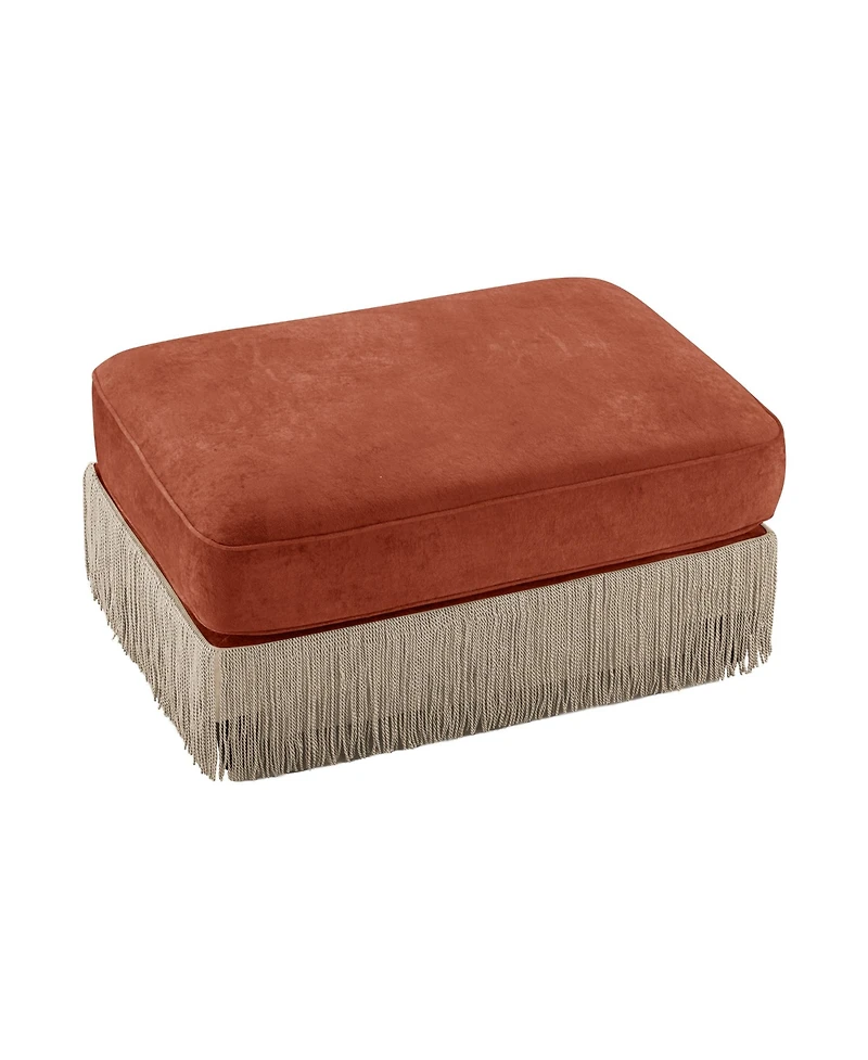 sumyeg Velvet Upholstered Ottoman Footrest for Living Room or Bedroom
