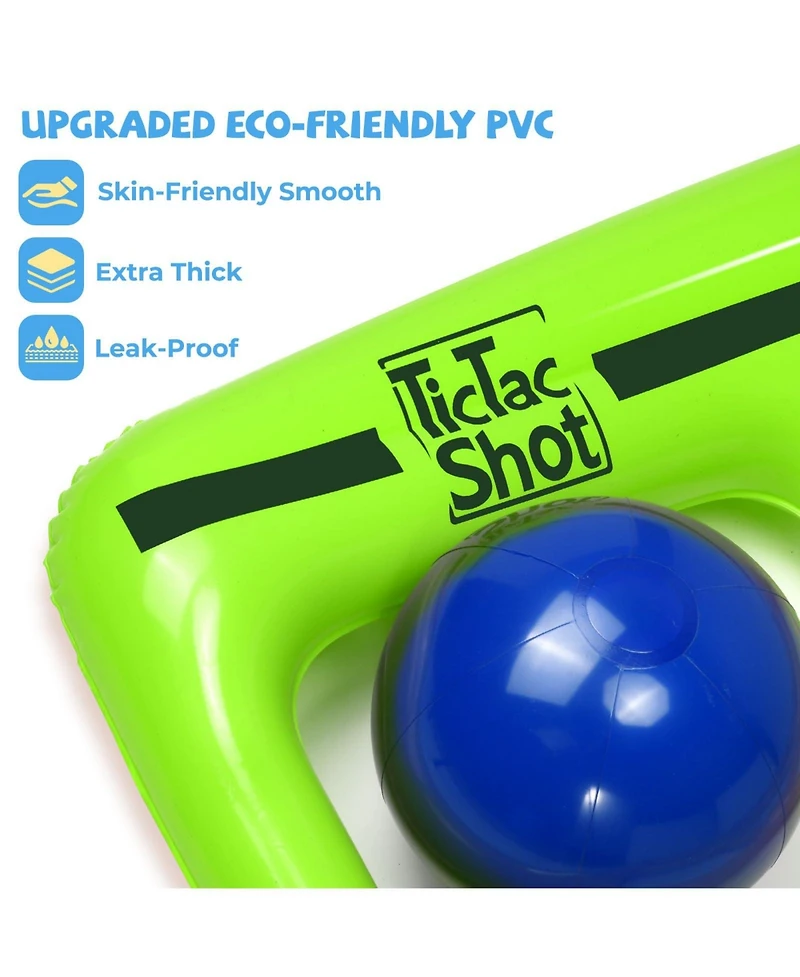 Gnuadz 10 Balls Inflatable Tic Tac Pool Game 2-10 Players