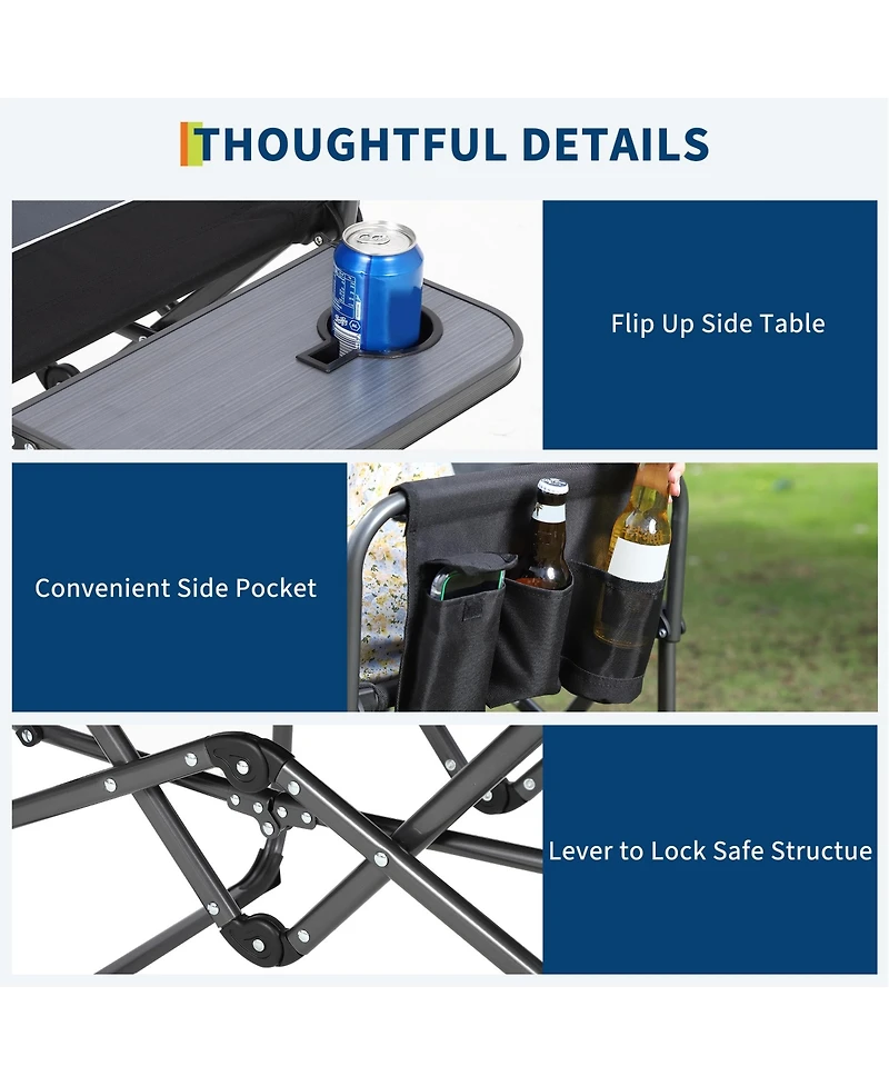gaomon 1 Piece Aluminum Iron Folding Director Chair, Portable Outdoor Camping Chair