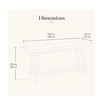 homfan 70.9" Extra Long Rustic Console Table, Narrow Sofa Table Behind Couch, Farmhouse Entryway for Hallway Living Room