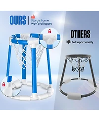 Gnuadz Pool Basketball Hoop Floating Game 2 Balls Indoor Outdoor