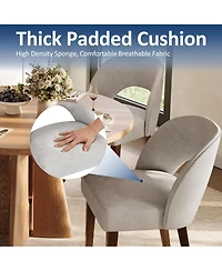 gaomon Modern Dining Chairs Set of 4, Plush Chenille Upholstered Dining Chair Kitchen Chairs, Farmhouse Dinner Chair for Kitchen Dining Room