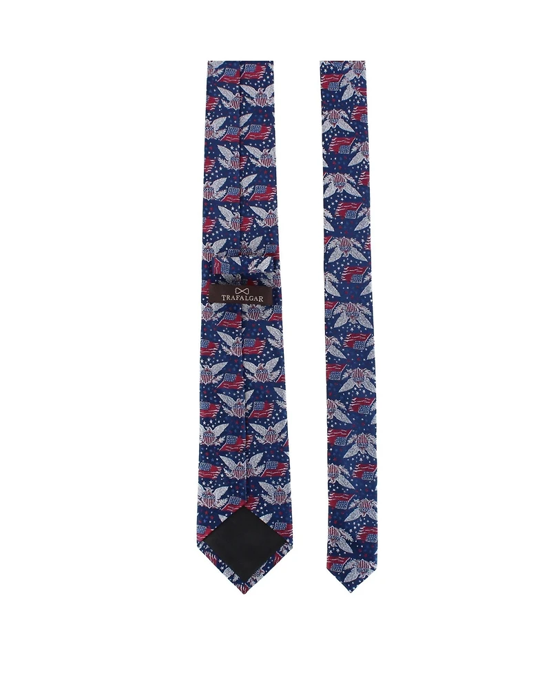 Trafalgar Men's Legacy Soars Patriotic Bald Eagle Silk Novelty Necktie