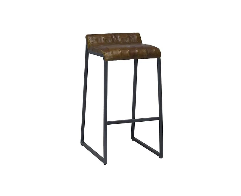 HomeRoots 27 " Iron Backless Counter Height Bar Chair