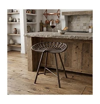 HomeRoots 18" Iron Backless Bar Chair