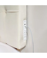 DormCo Tavira Allure Right Side Outlet Headboard - Ribbon Tufted Rectangle