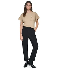 Dkny Women's Cuffed Capri Soho Ponte Pants