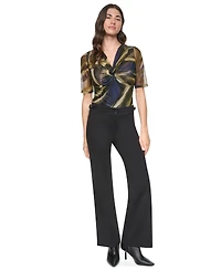 Dkny Women's Soho Ponte Fit-And-Flare Pants